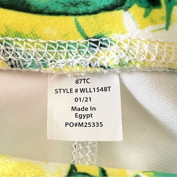 NEW Wildfox Palms & Pineapples Activewear Set Sports Bra Leggings Green Yellow - Picture 16 of 16
